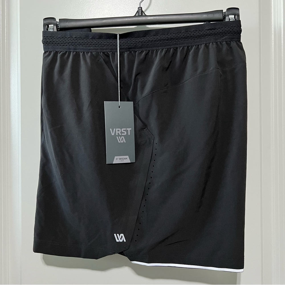 VRST Men's 5'' Velocity Run Short, Pure Black